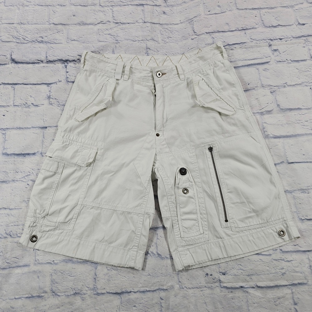 Polo Ralph Lauren Cargo Shorts MENS 33 White Tactical Utility Gorp Vintage